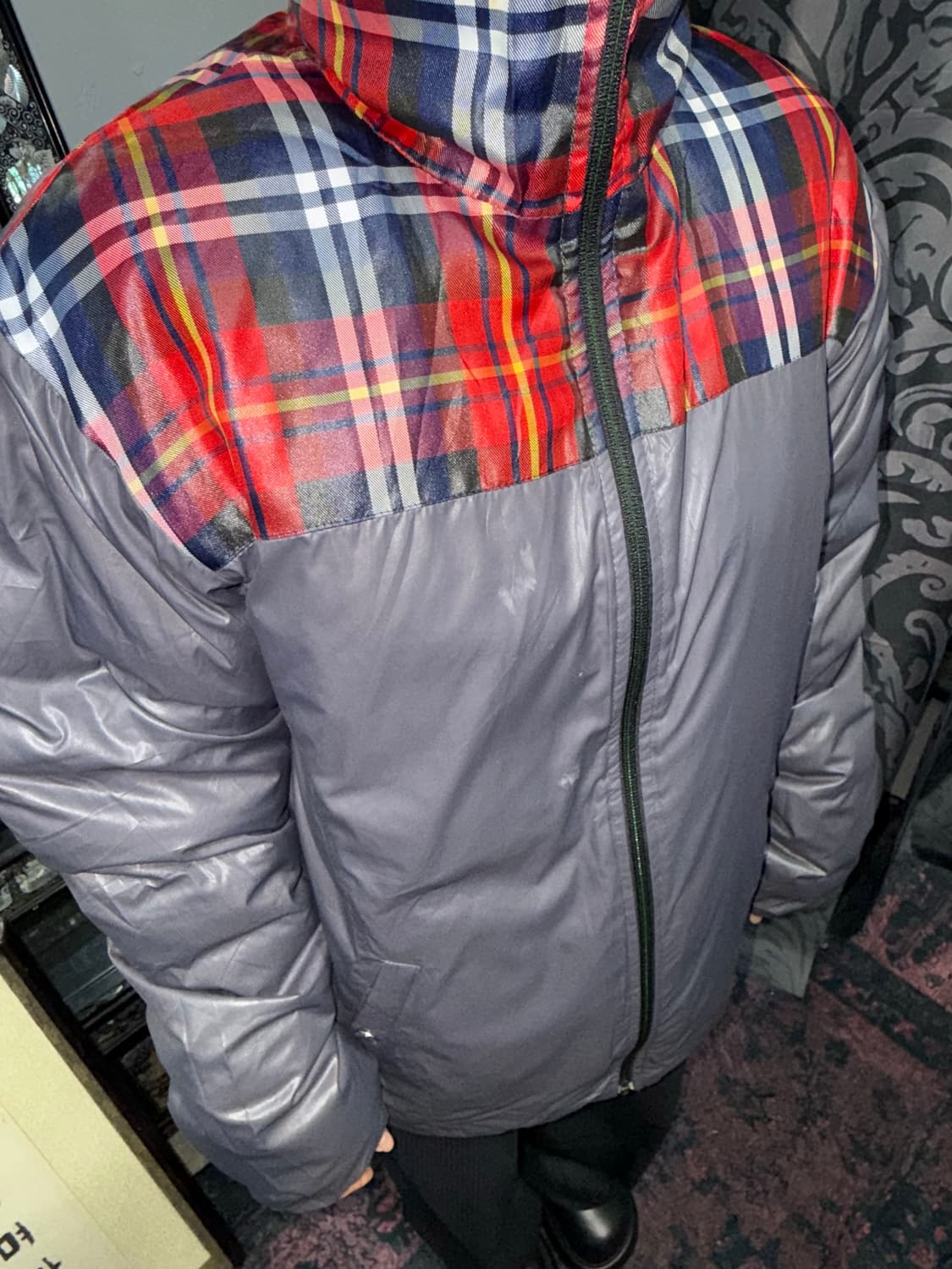 리버시블 체크 포인트 양면 패딩 상품이미지4