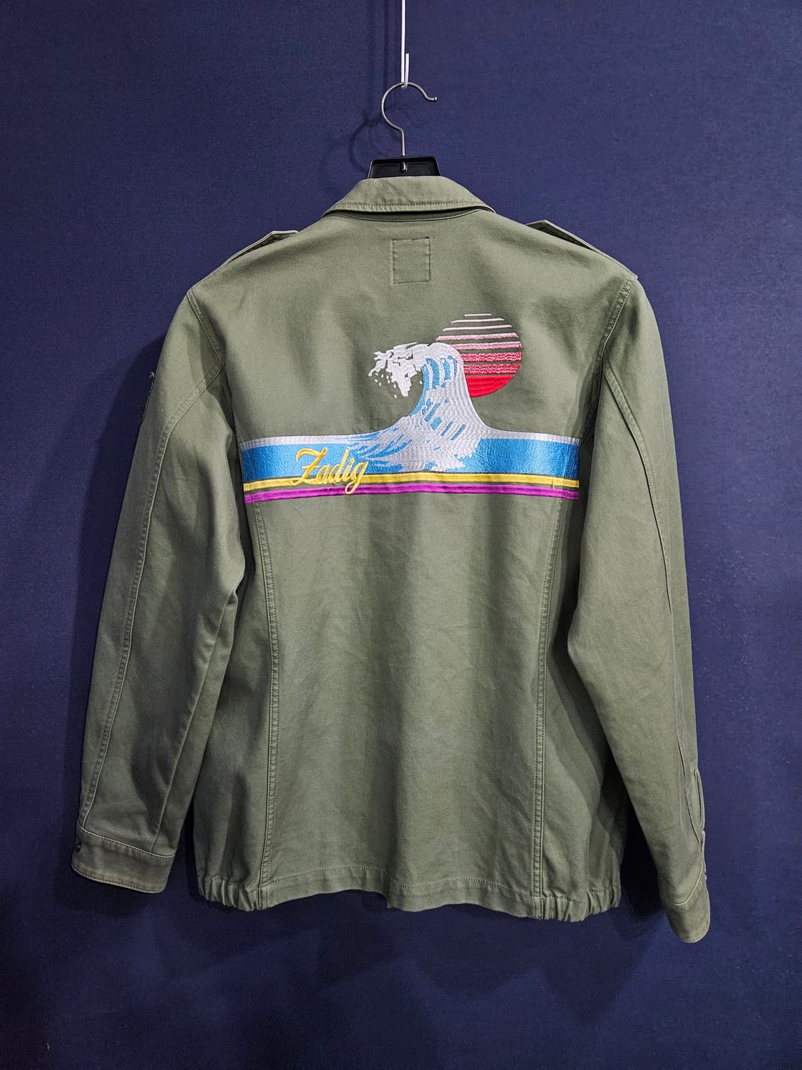 쟈딕앤볼테르 프린팅 카키컬러 남성 100 자켓  상품이미지2