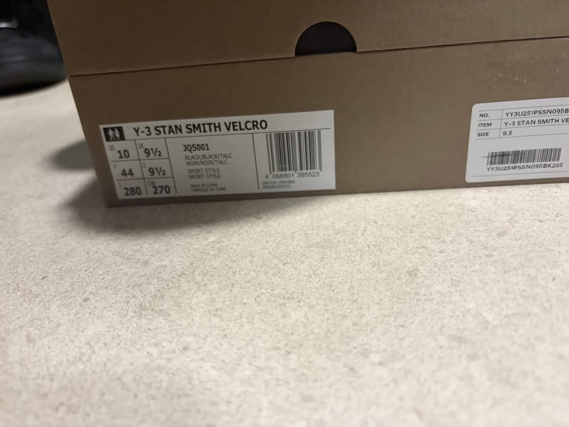 Y-3 아디다스 슈퍼스타 스탠 스미스 벨크로 블랙 280 상품이미지5
