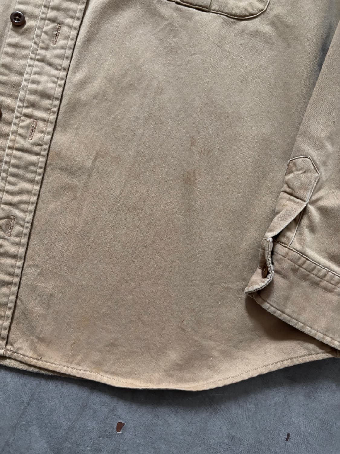 Polo 폴로 랄프로렌 90’s 스텐실로고 베이지 워크 셔츠 상품이미지7