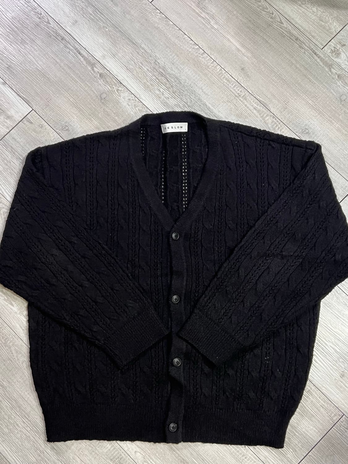 비슬로우 가디건 블랙 L  상품이미지1