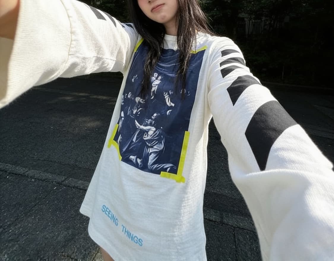 오프화이트 카라바조 디아고널 롱슬리브 상품이미지1