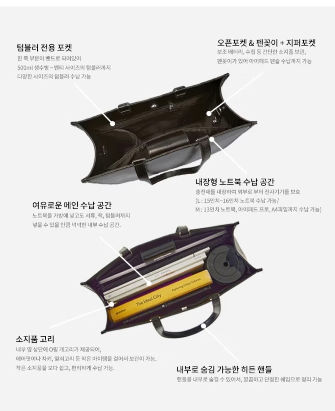 랑카스터 레전드 호리즌 바게트백 스몰 카멜 상품이미지3