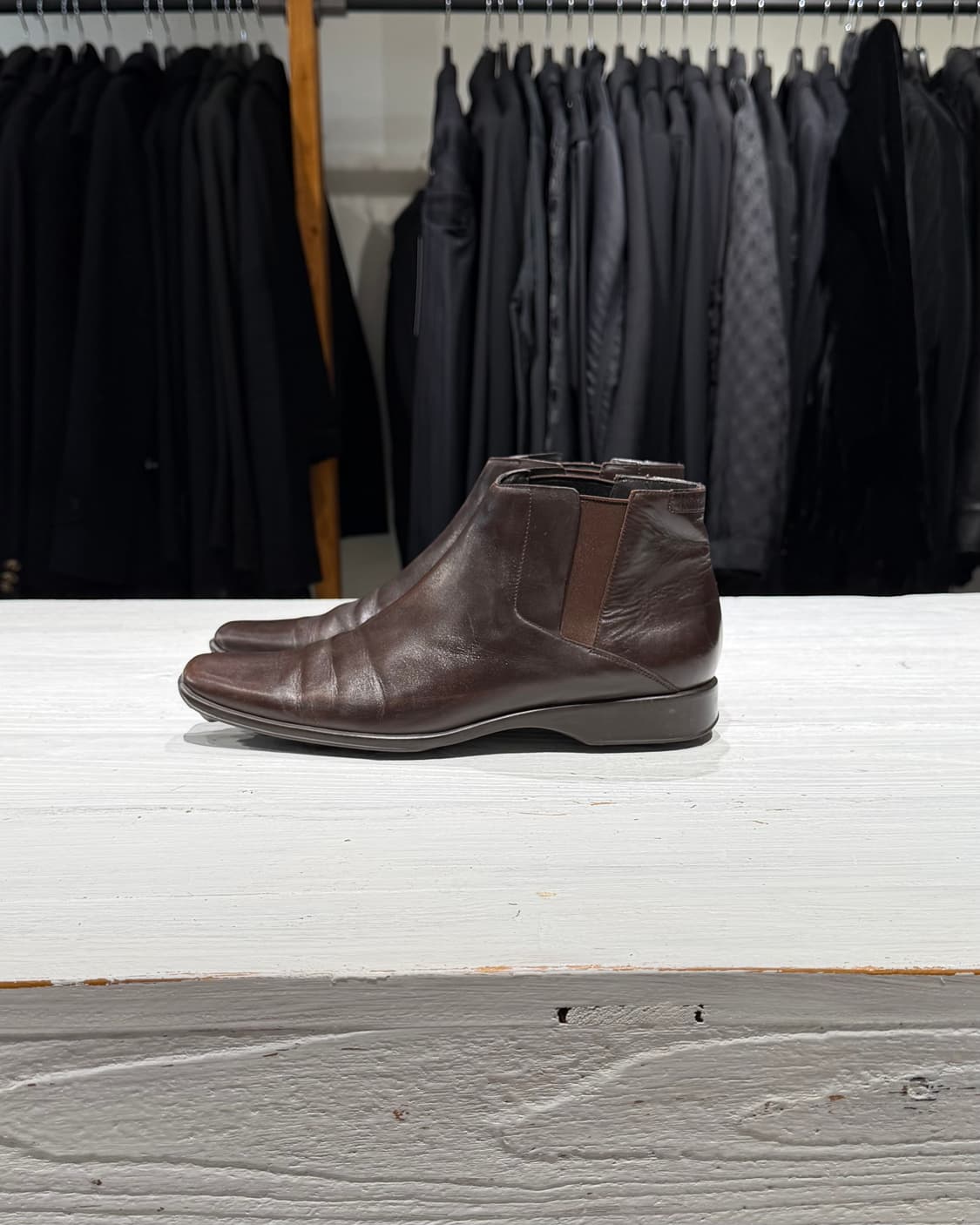 질샌더 다크브라운 레더 첼시부츠 상품이미지6