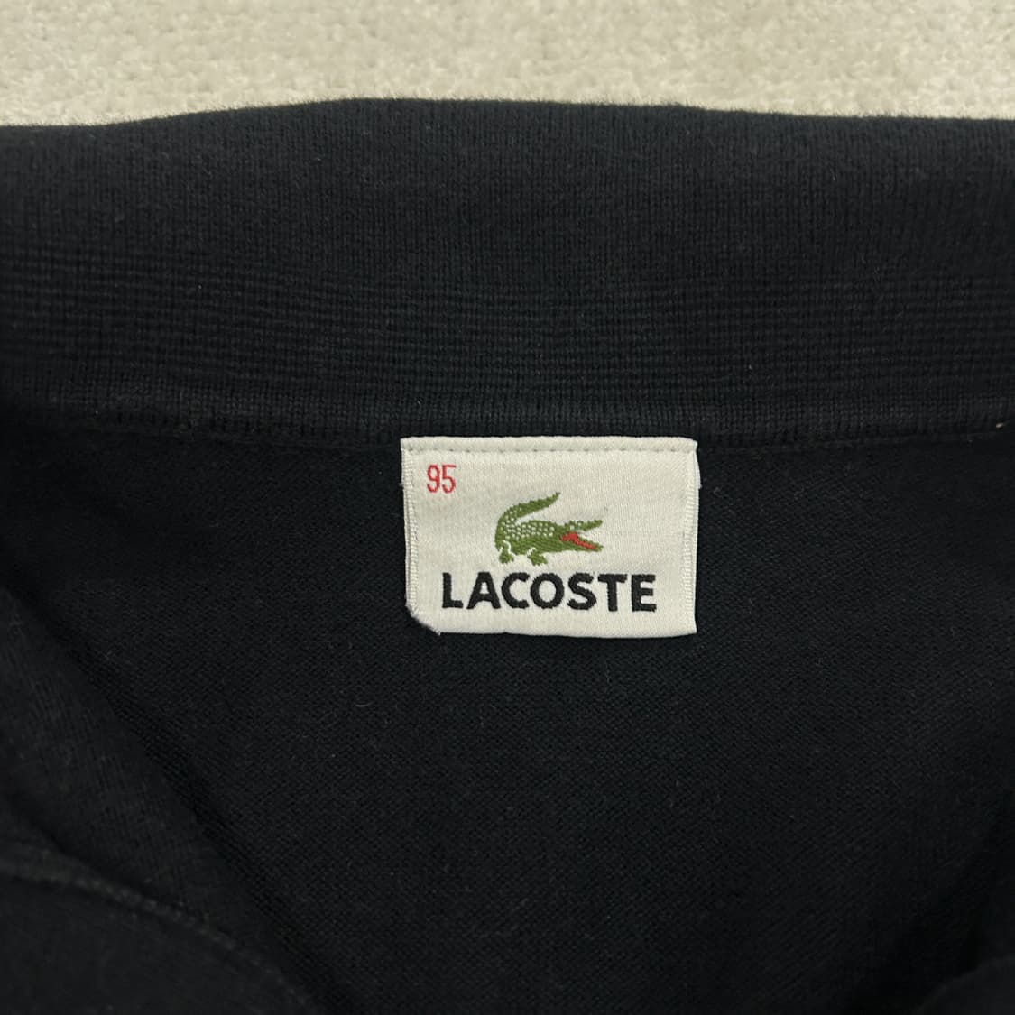 라코스테 블랙 반팔 니트 폴로티 s 상품이미지2