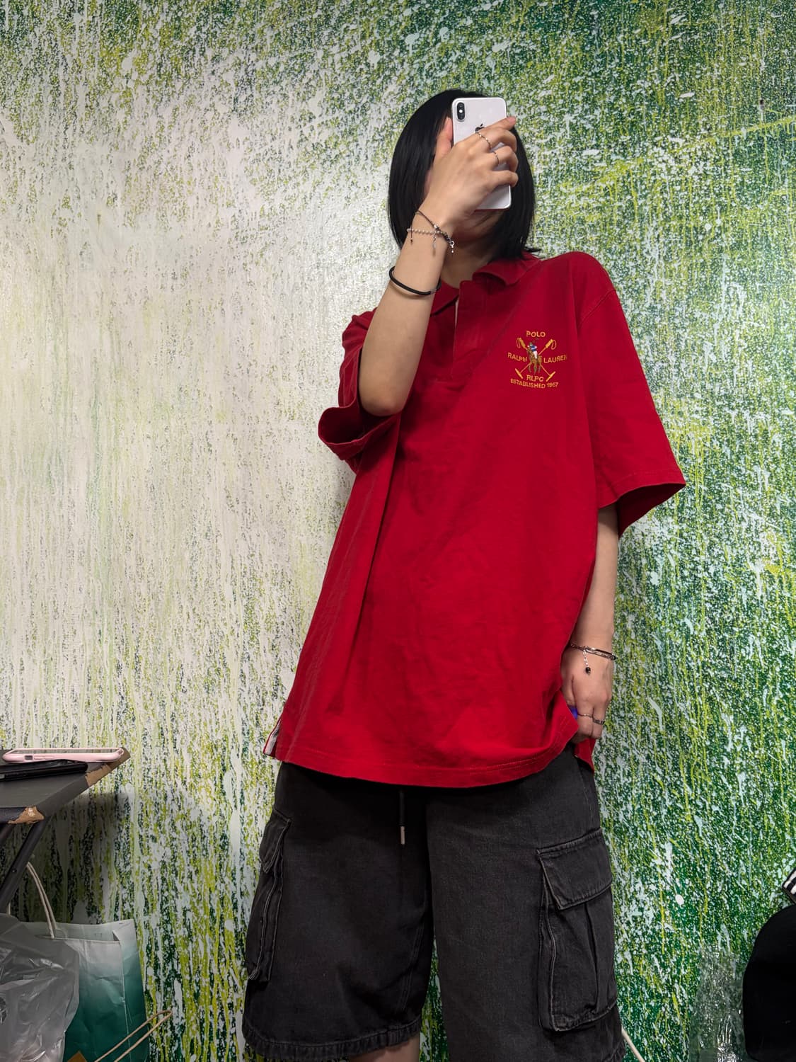 폴로 빅포니 치프키프 레드 럭비 반팔 카라 티셔츠 XL 상품이미지2