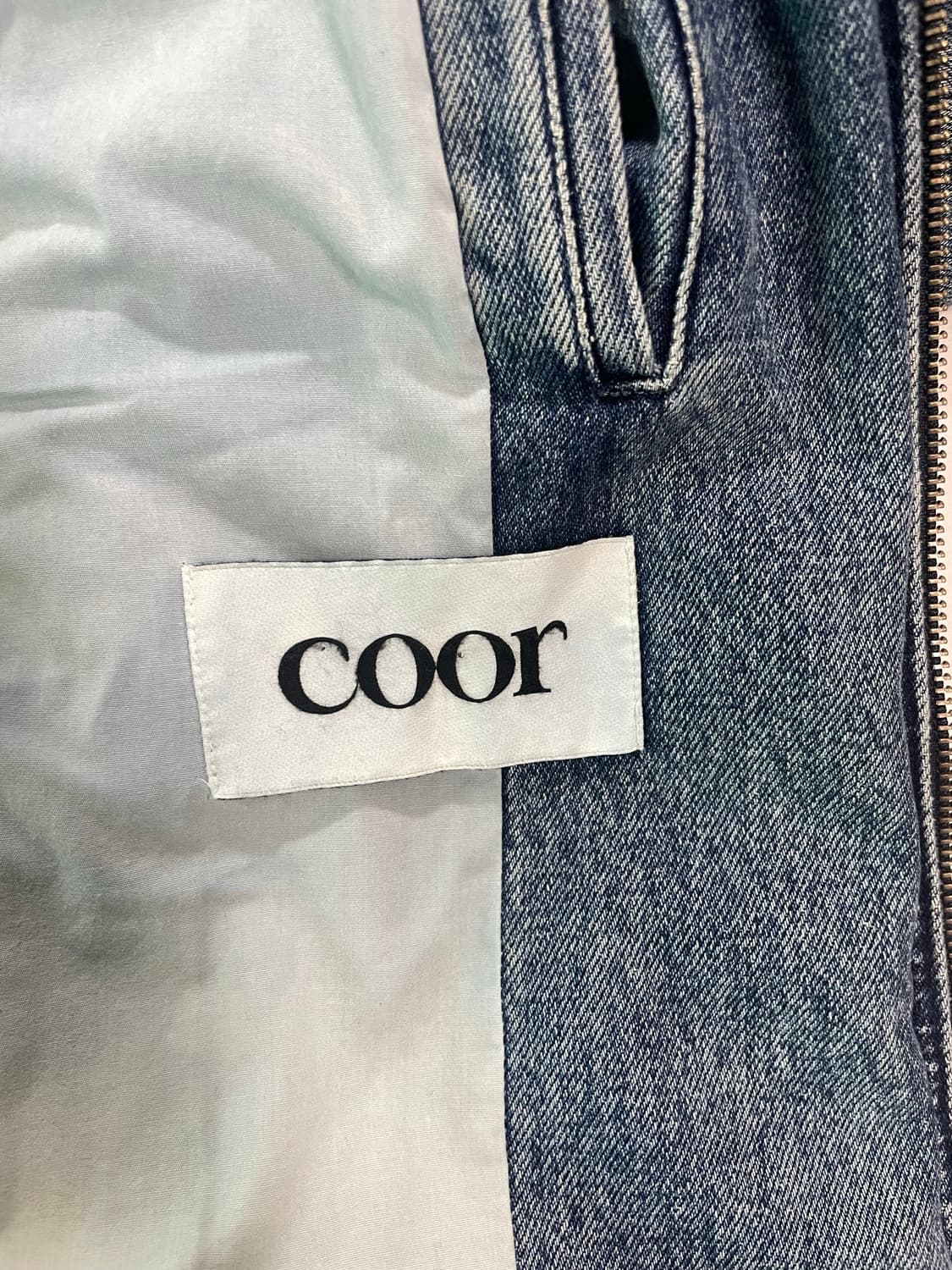 쿠어 페이딩 패디드 바이커 데님자켓 상품이미지9