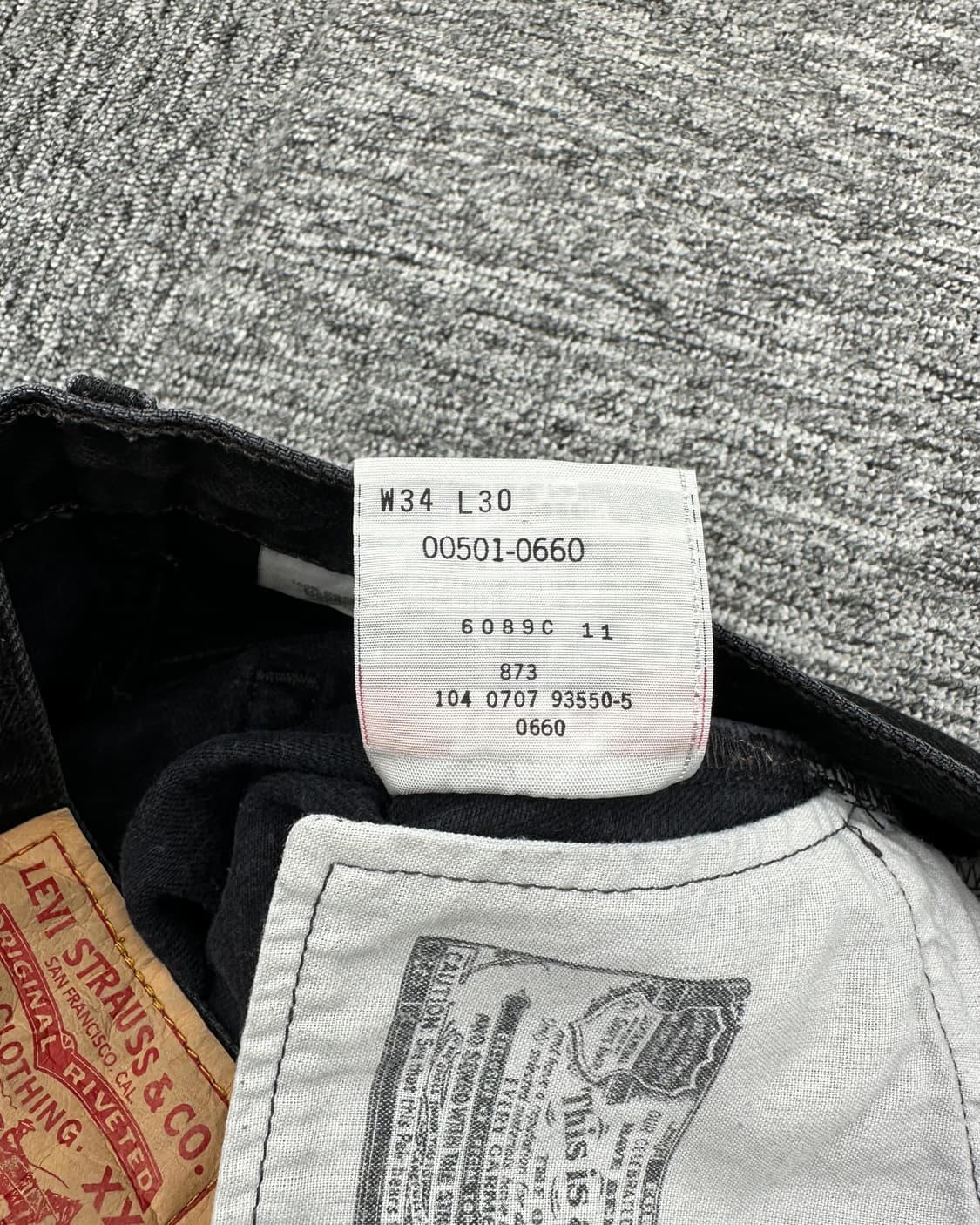 (허단44)00'S 리바이스 501워싱블랙-M1299 상품이미지4