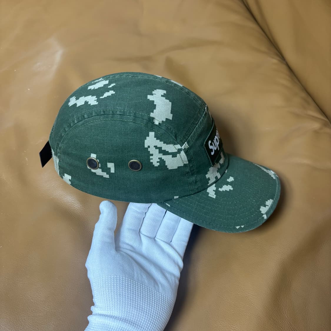 슈프림 캠프캡 모자 박스로고 21fw 밀리터리 카모 카키 상품이미지3