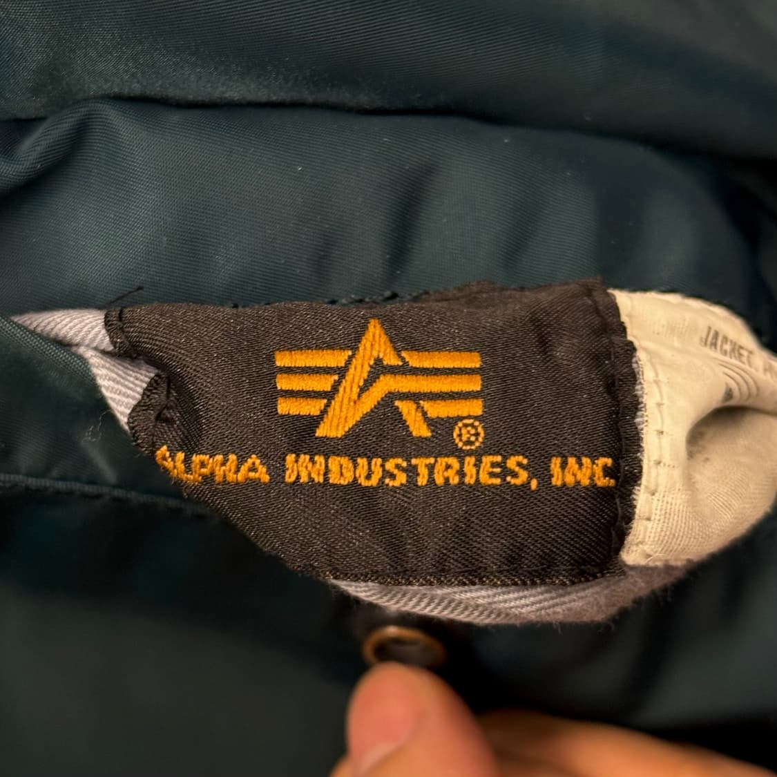 90s 알파 인더스트리 에메랄드 청록 밀리터리 봄버 MA1 자켓 N244 상품이미지6