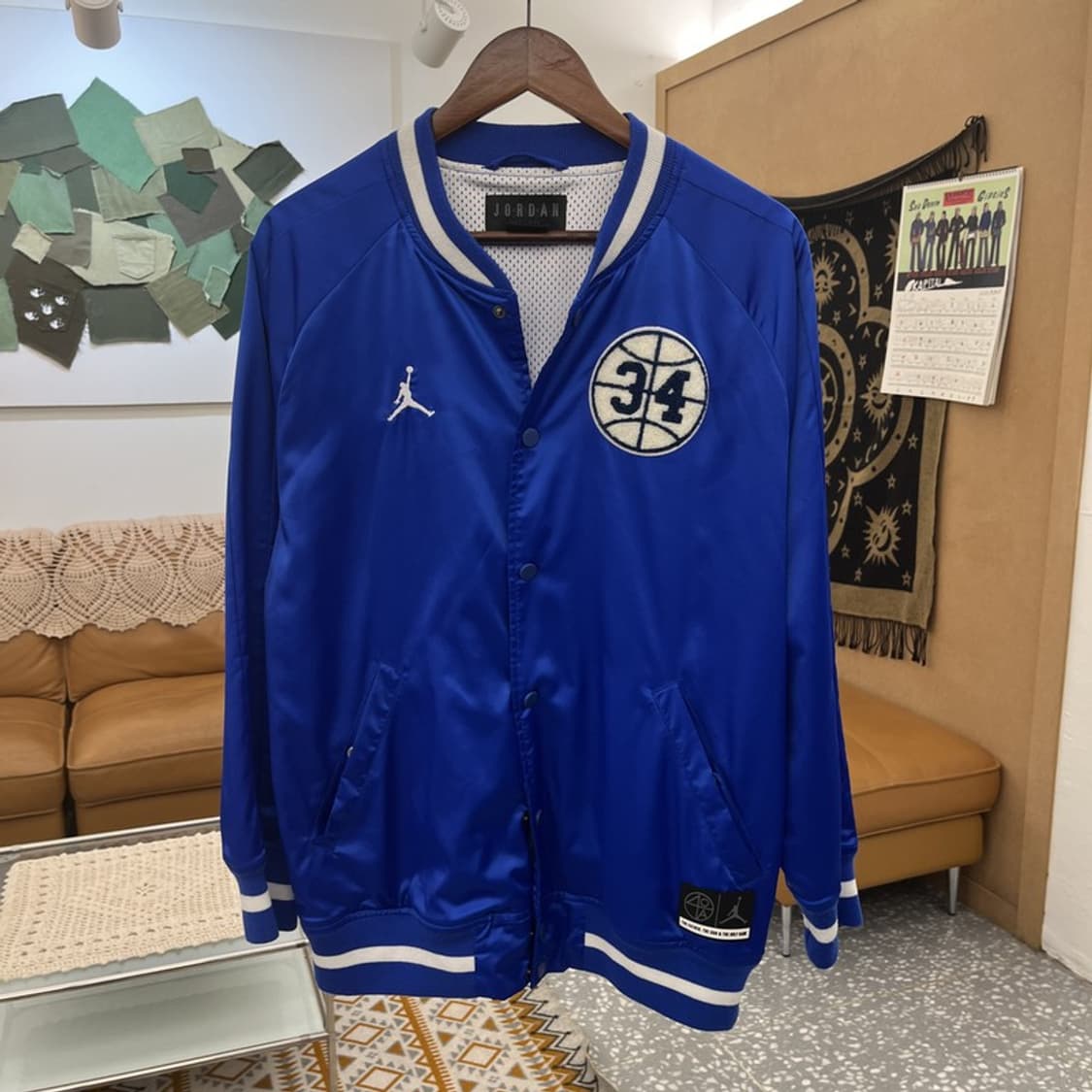 나이키 에어조던 올드스쿨 레트로 새틴 바시티 자켓 M C11108 상품이미지3