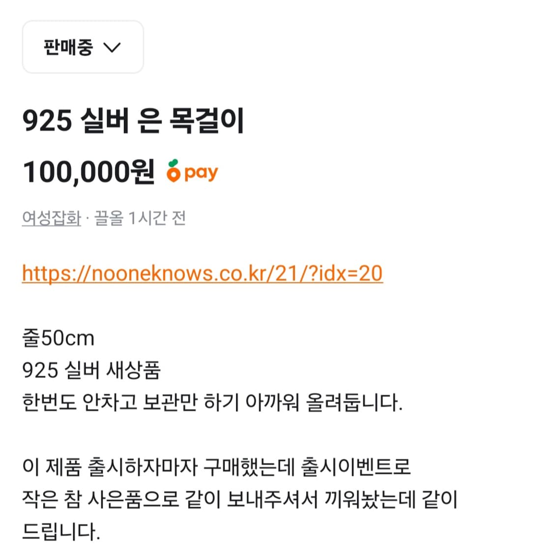 925 실버 은 목걸이 상품이미지3