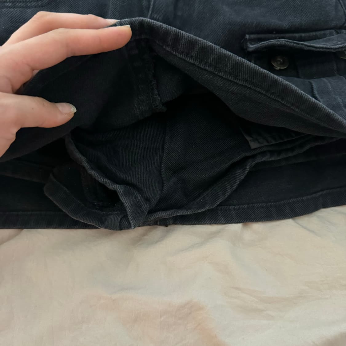 블랙 카고 스커트 상품이미지3