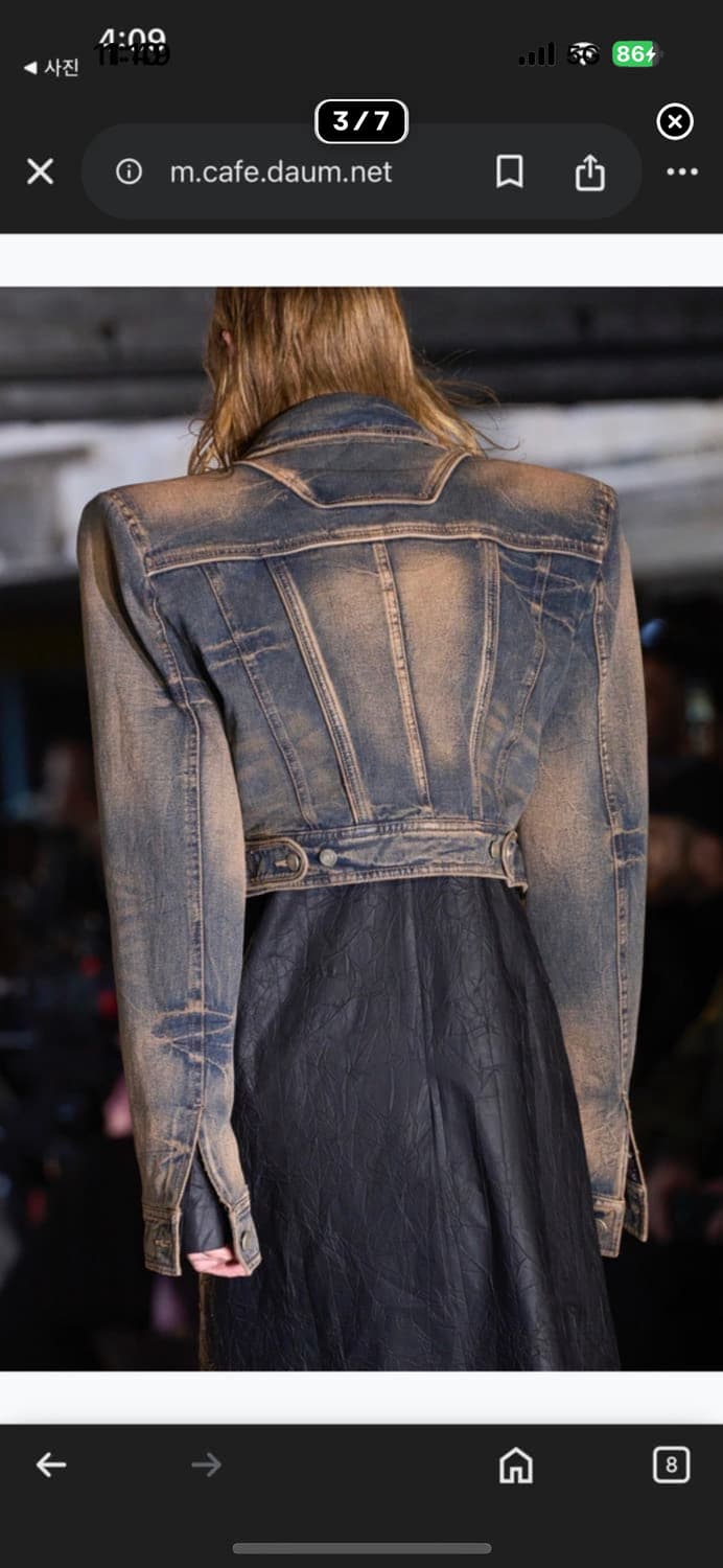 준지 [Runway] Denim Cropped Trucker 자켓 상품이미지7