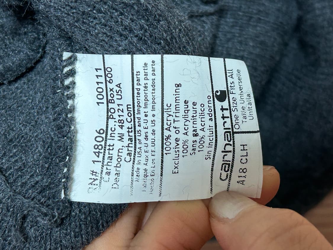 칼하트 차콜 비니 상품이미지3