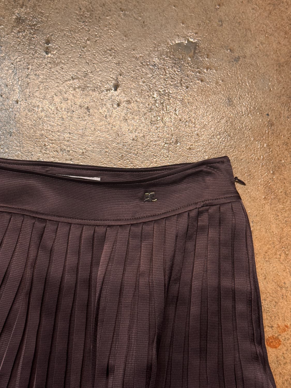 25-26inch ) Courreges Pleated Lace Skirt 상품이미지6