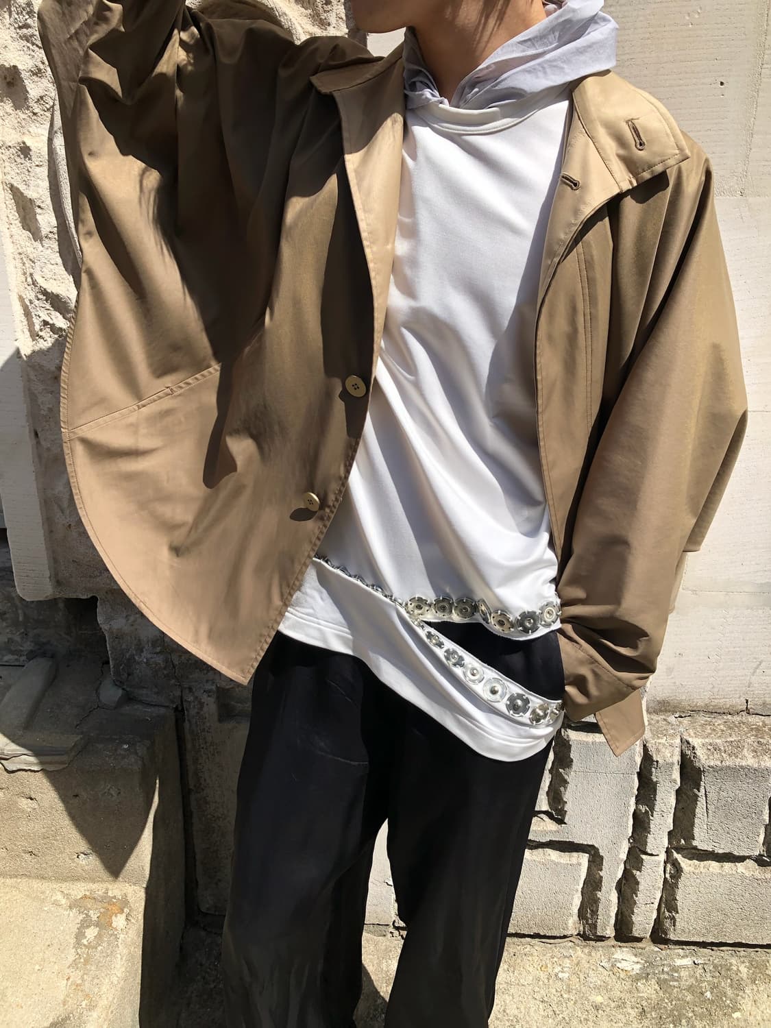 이세이미야케 아카이브 하이넥 패려슈트 자켓 상품이미지10