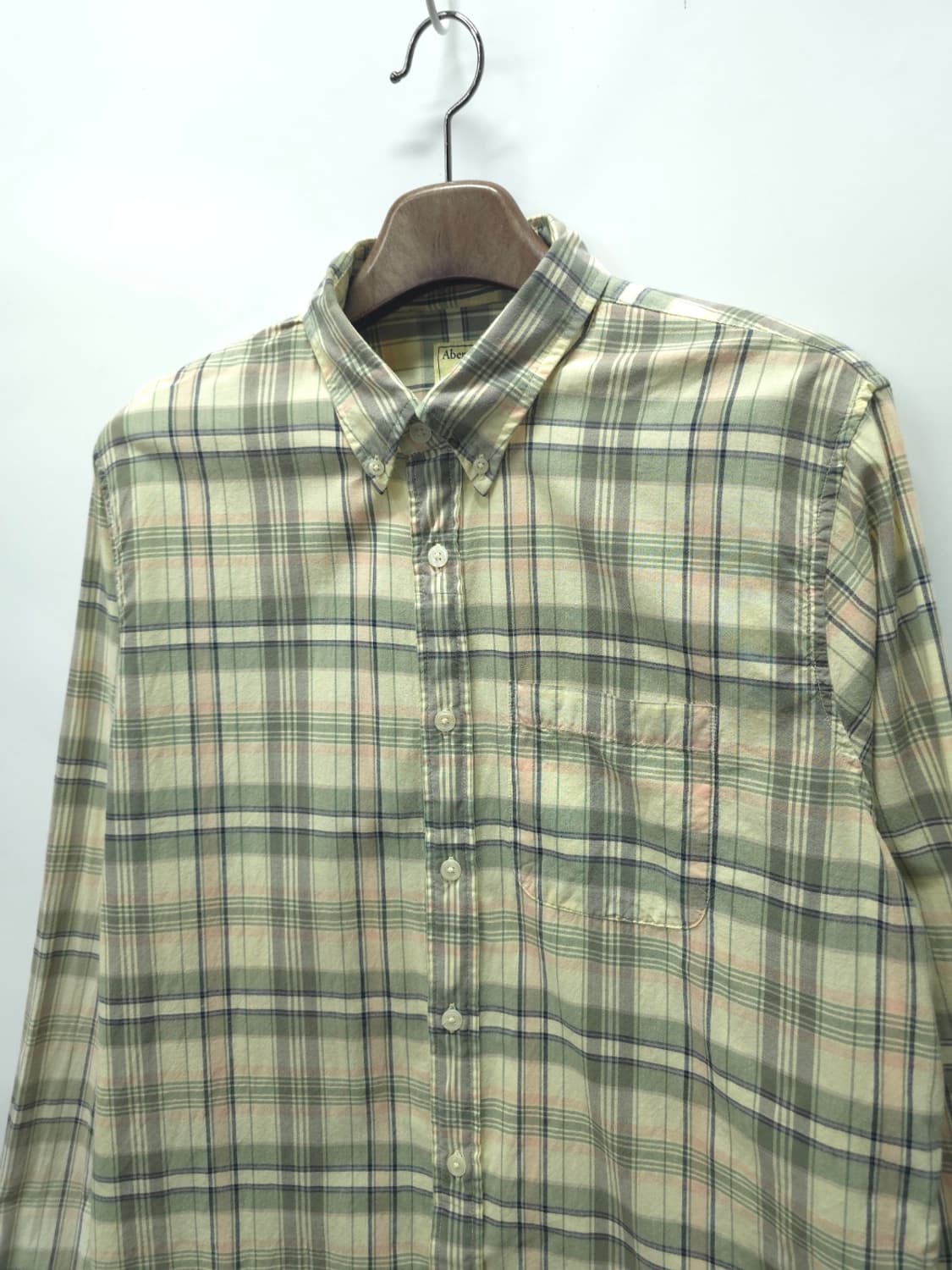 아베크롬비 빈티지무드 파스텔 체크 버튼다운 셔츠(105~110) 상품이미지3