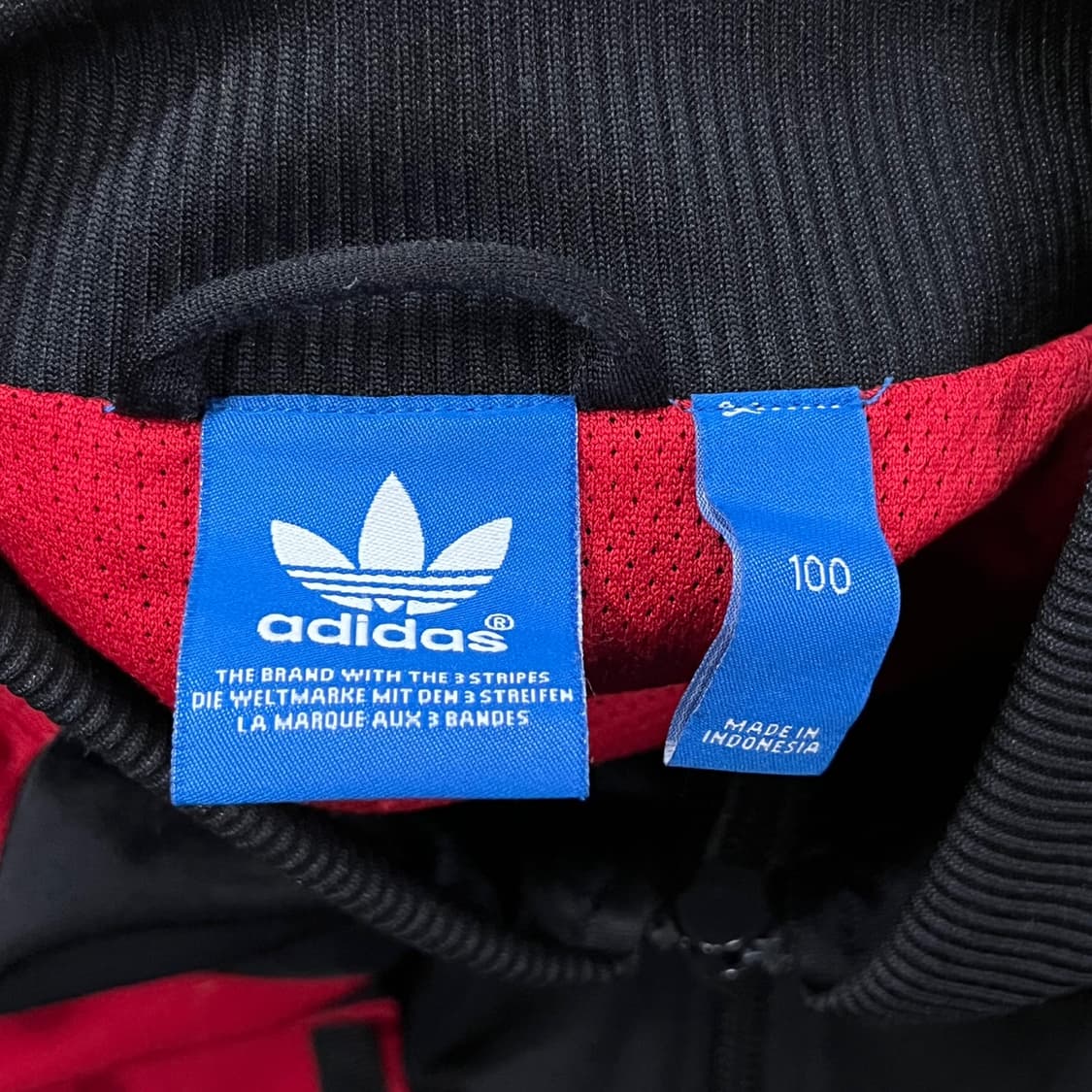 [정품/100] 아디다스 블랙 레드 삼선 트랙 자켓 져지 b10 상품이미지5