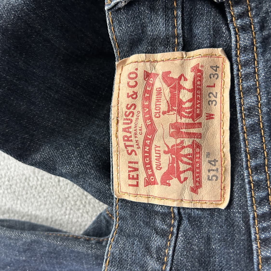 리바이스 흑청 데님팬츠 514 32 상품이미지2