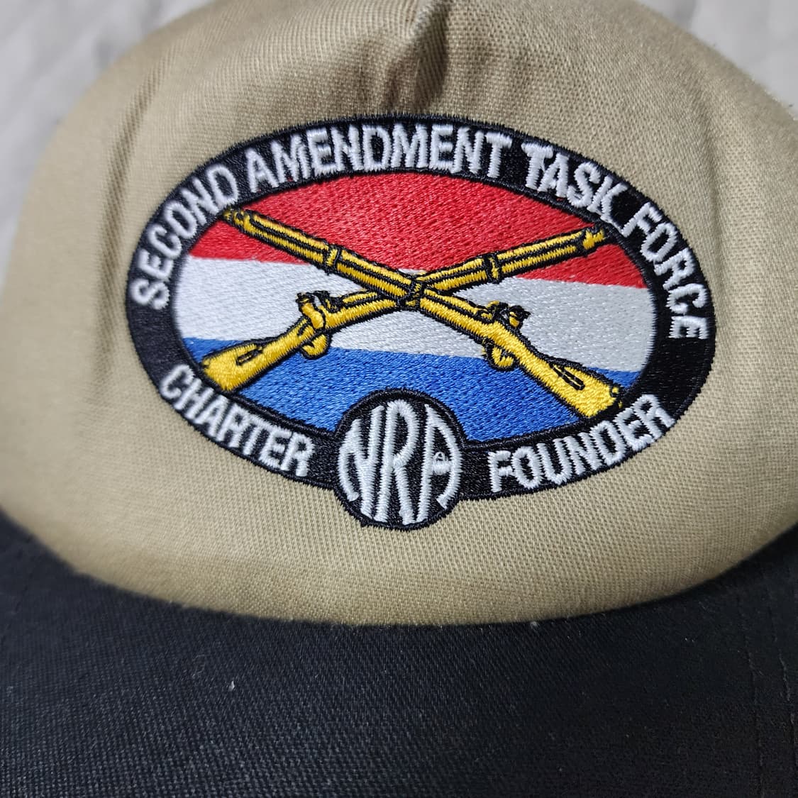 [OS] 빈티지 NRA S.A.T.F 베이지 5패널 투톤 캡 상품이미지2