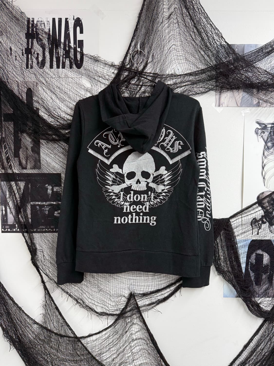 00s punk skull printing hood zipup 상품이미지1