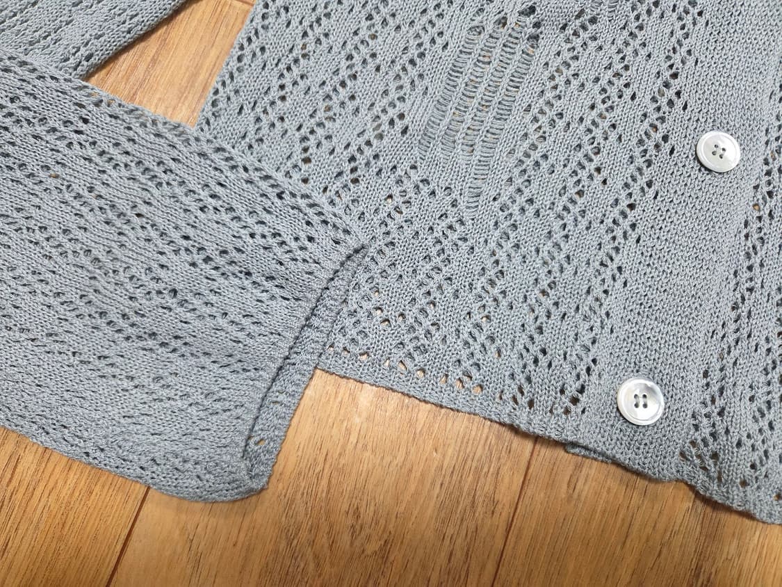 프렌다(PRENDA) 펀칭 네트 니트가디건 55-66 상품이미지5