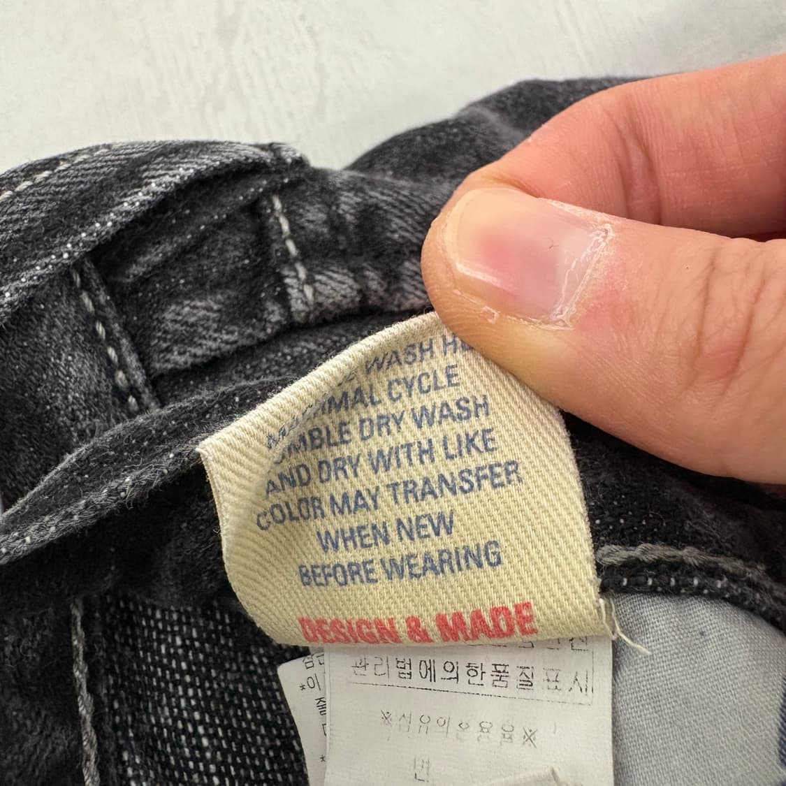 EVISU 에비수 블랙 데님 청바지 데미지진 남성 30in 상품이미지9