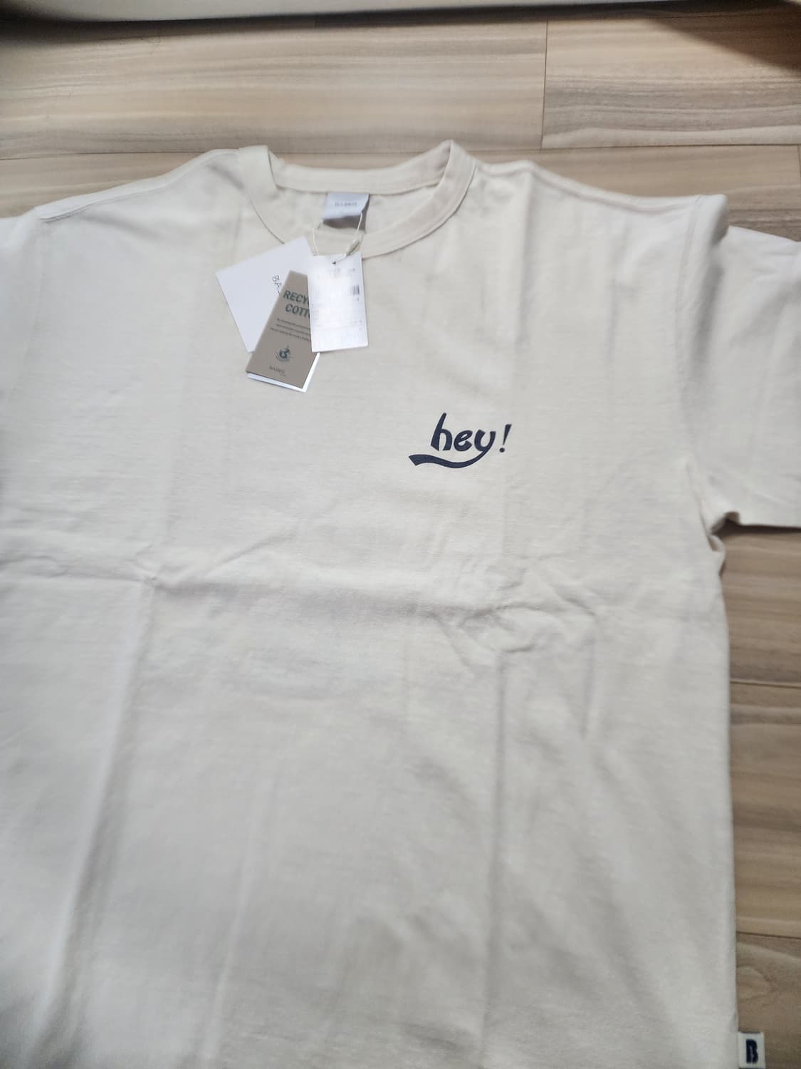 지이크뒷판프린팅반팔티셔츠베이지 상품이미지2