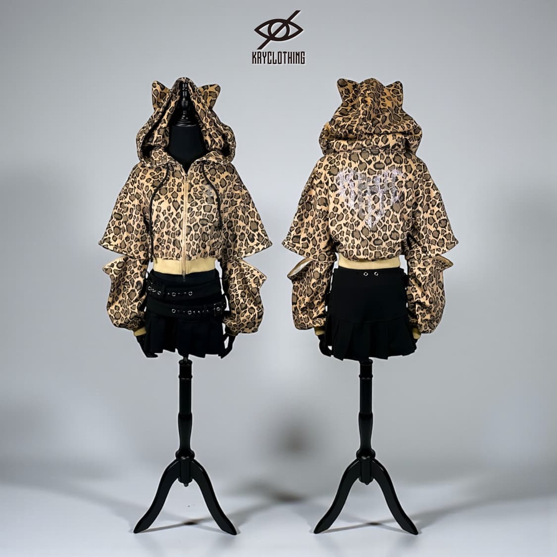 KRY clothing 케리 호피 후드집업 갸루 상품이미지2