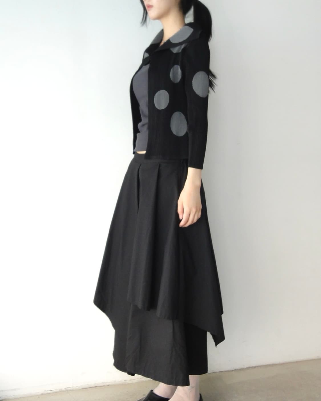 Dot pleats cardigan 상품이미지6