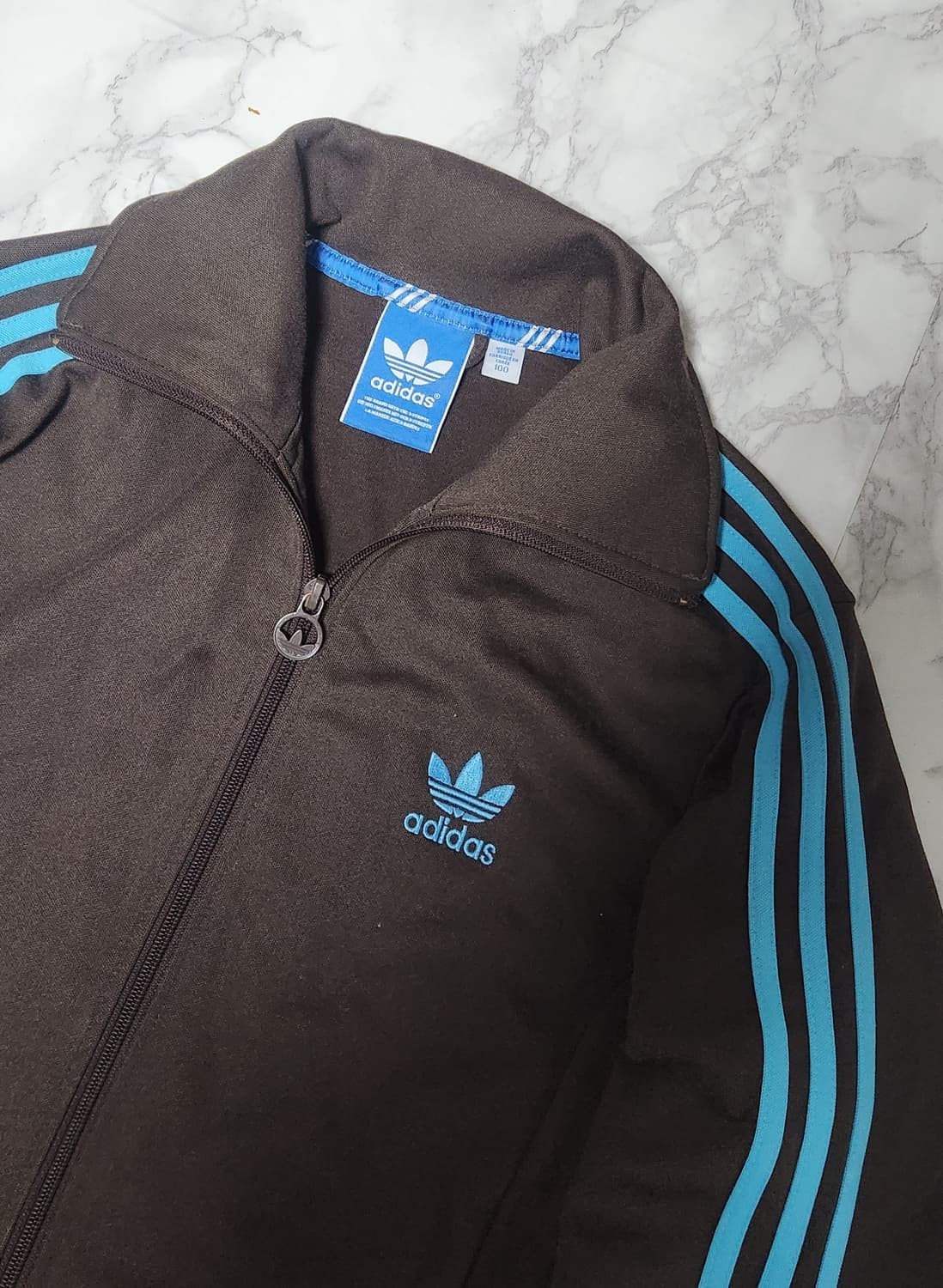 아디다스 삼선 브라운민트 트레이닝 져지 세트 자켓 바지 상품이미지3