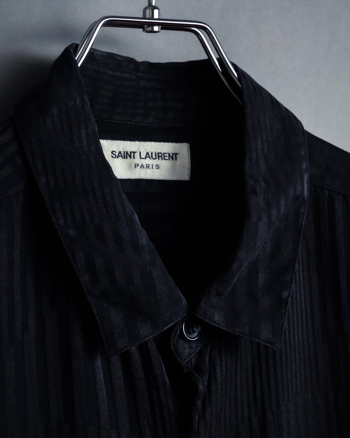 [강동원님 착용] 생로랑 21ss 자카드 버티칼 스트라이프 셔츠 상품이미지4