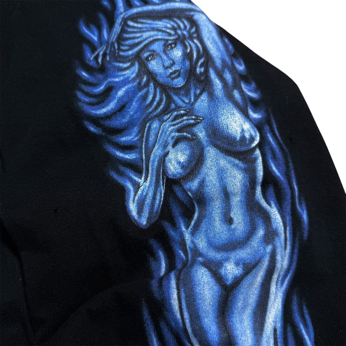 빈티지 90‘s Easyriders 바이커 블루 플레임걸 롱슬리브 상품이미지5