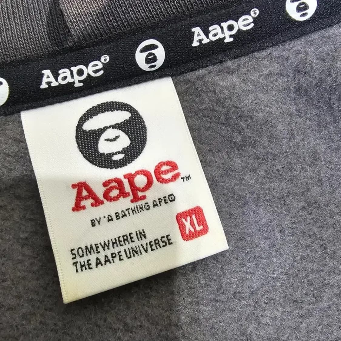 에이프(AAPE) 베이프 문페이스 카모 후드 집업 100 상품이미지3