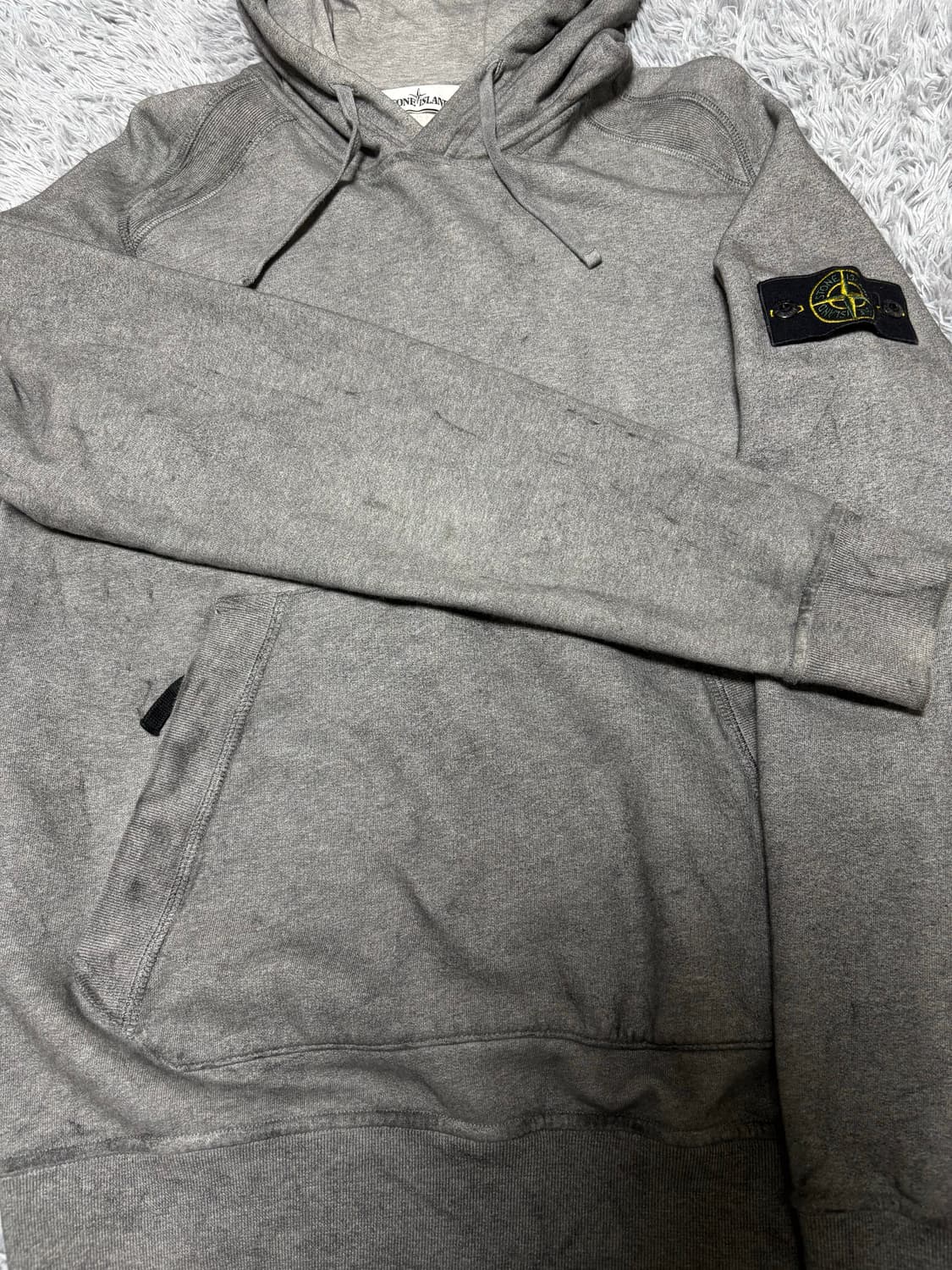 스톤아일랜드 워싱 가먼트다잉 후드티 상품이미지4