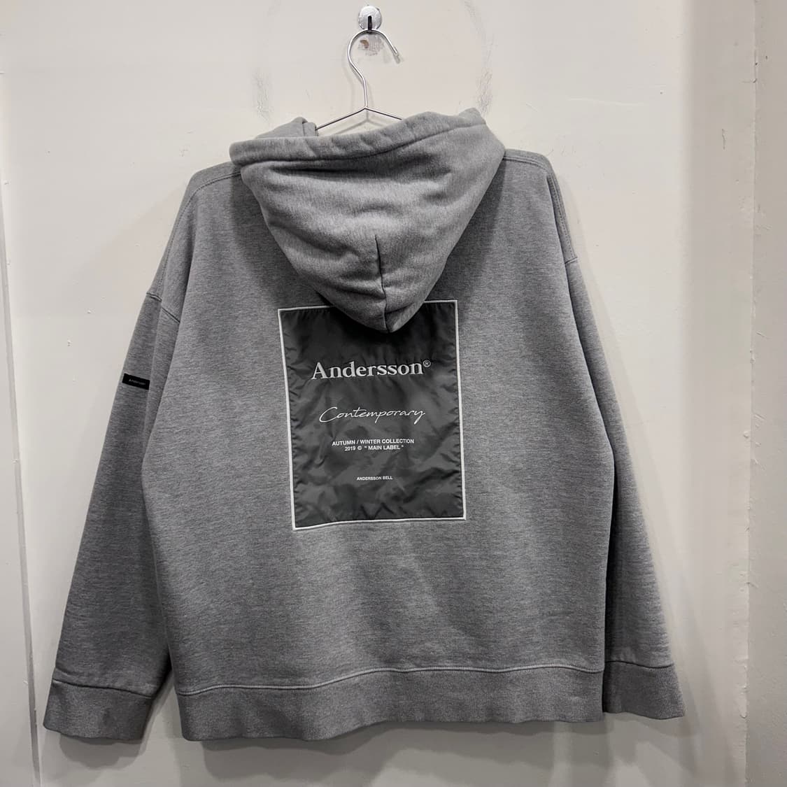 앤더슨벨 나일론 패치 헤비코튼 오버핏 기모 후드티 상품이미지5