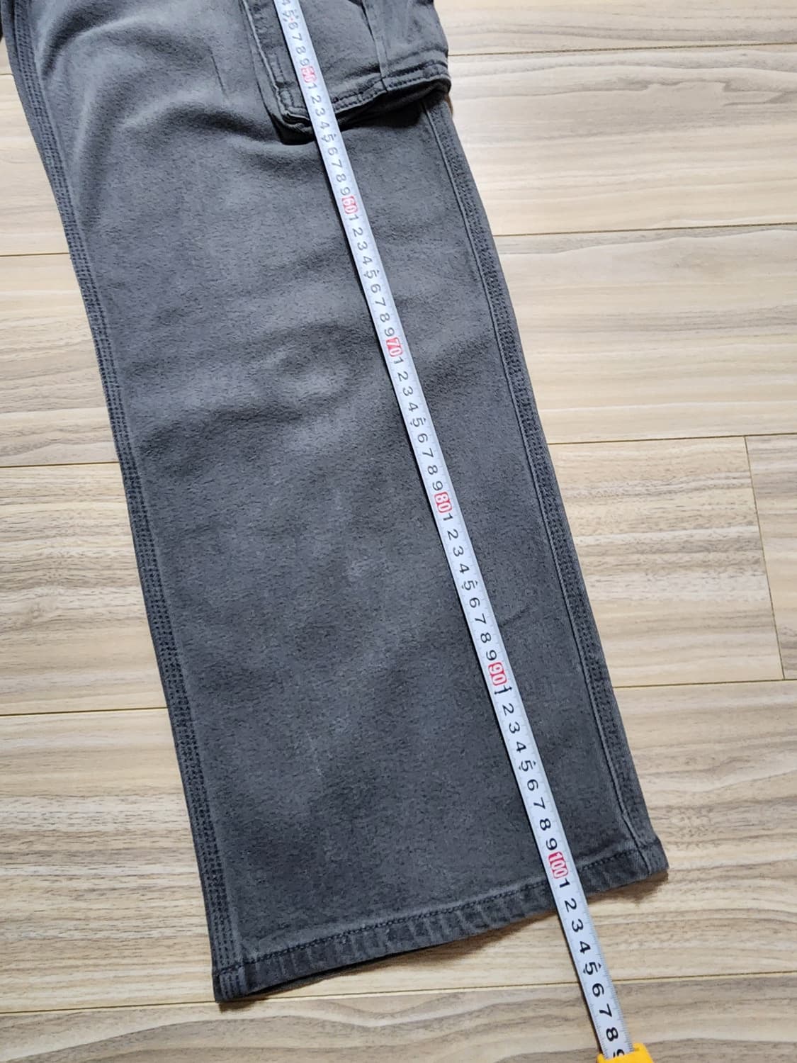 행텐히든밴딩카고스판데님팬츠청바지그레이 상품이미지6