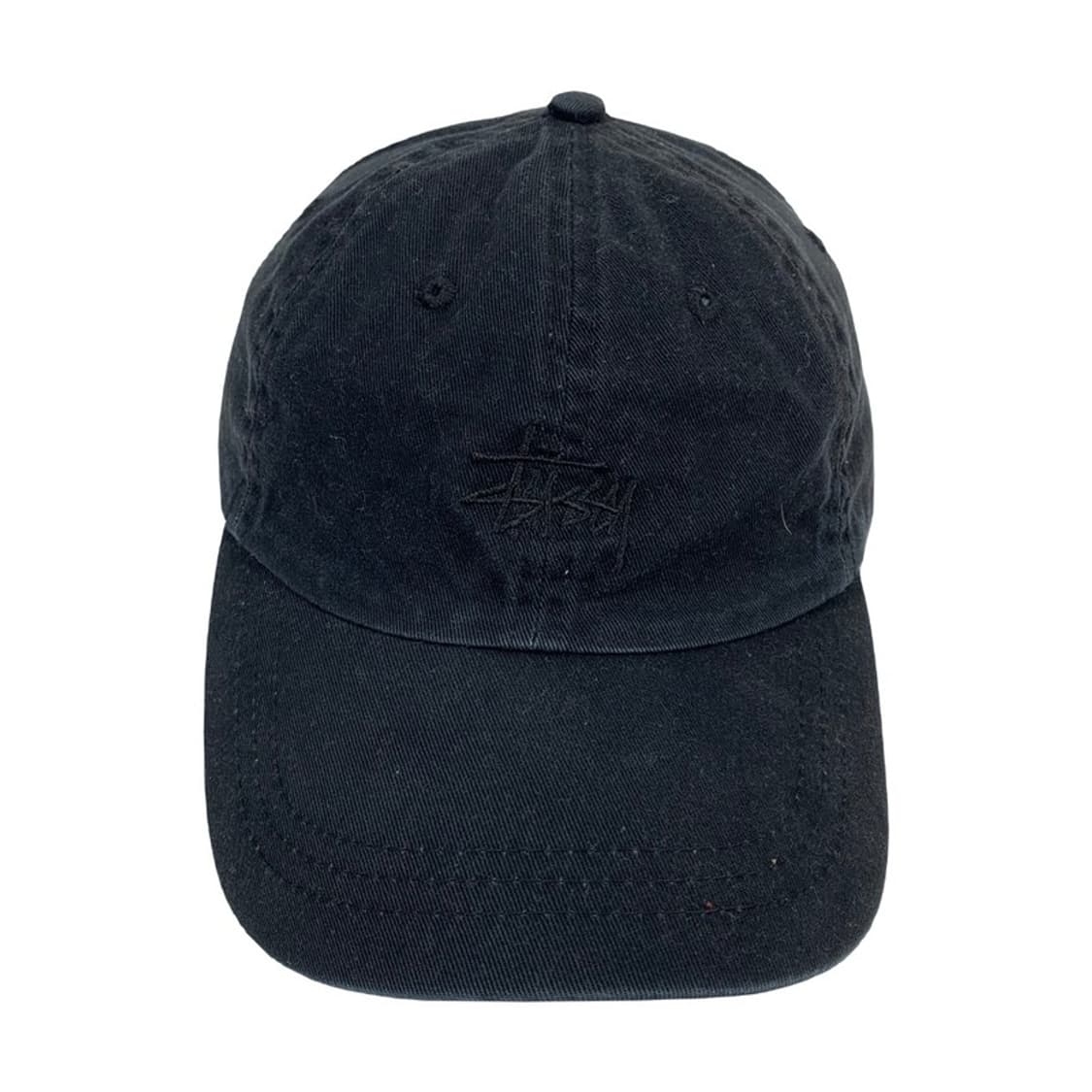 STUSSY 스톡 로고 톤온톤 블랙 볼캡 상품이미지1