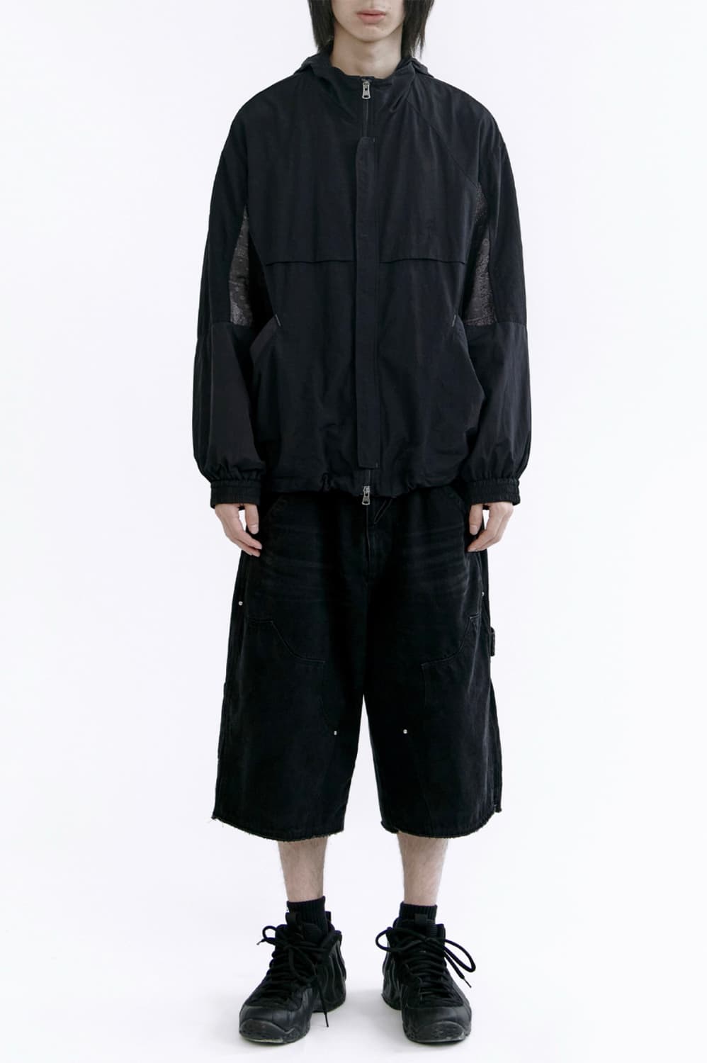 폴리테루 트랙 점퍼 페이즐리 패치드 블랙 상품이미지2