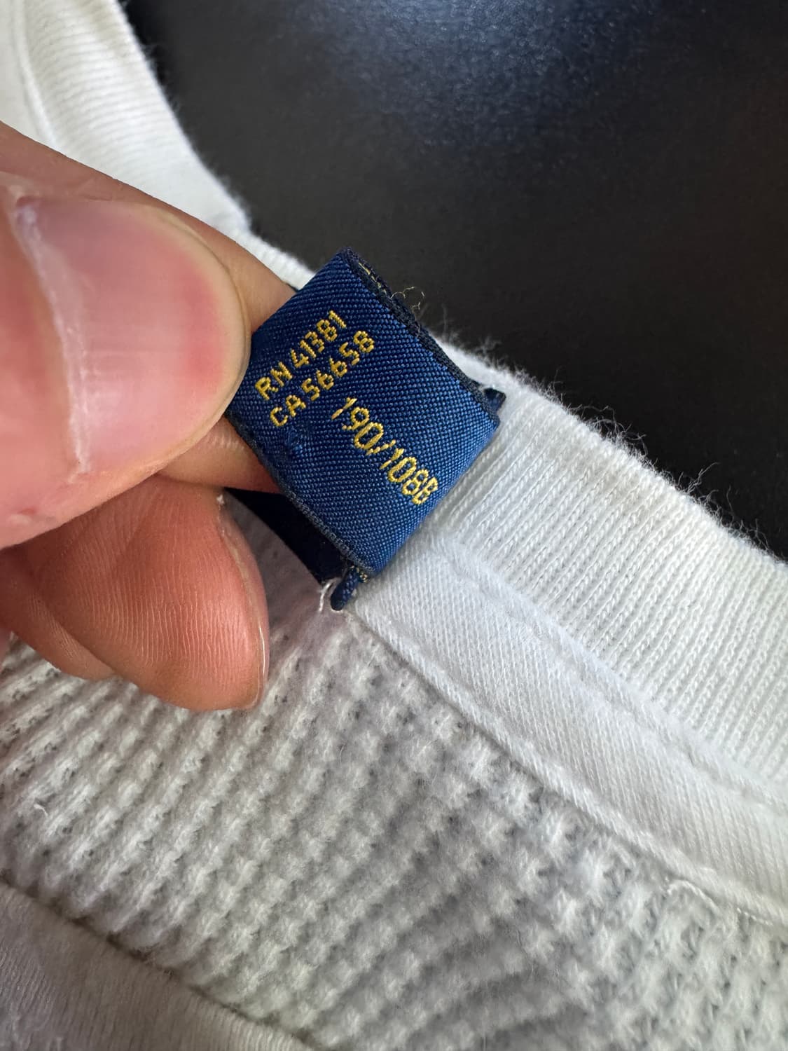 폴로 랄프로렌 화이트 와플 긴팔 티셔츠 XL ~ 2XL 상품이미지4