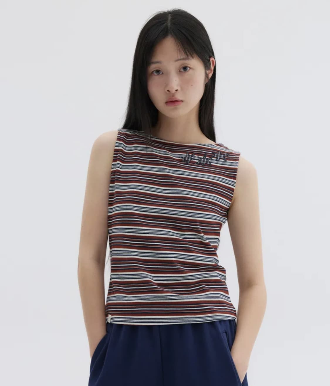 오헤시오 나시 스타보트넥 슬리브리스 상품이미지1