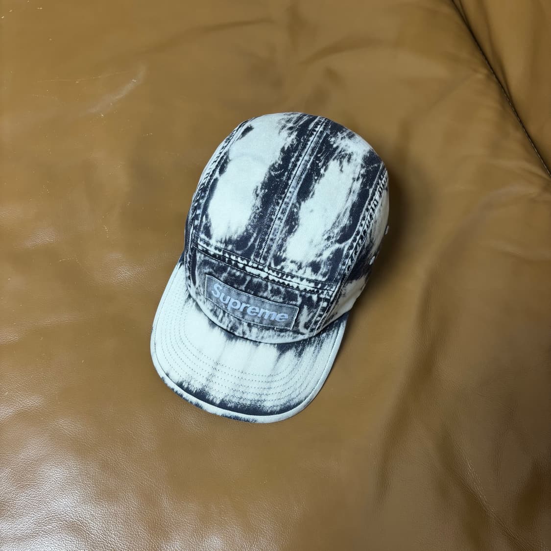 슈프림 캠프캡 모자 박스로고 워시드 블랙 상품이미지5