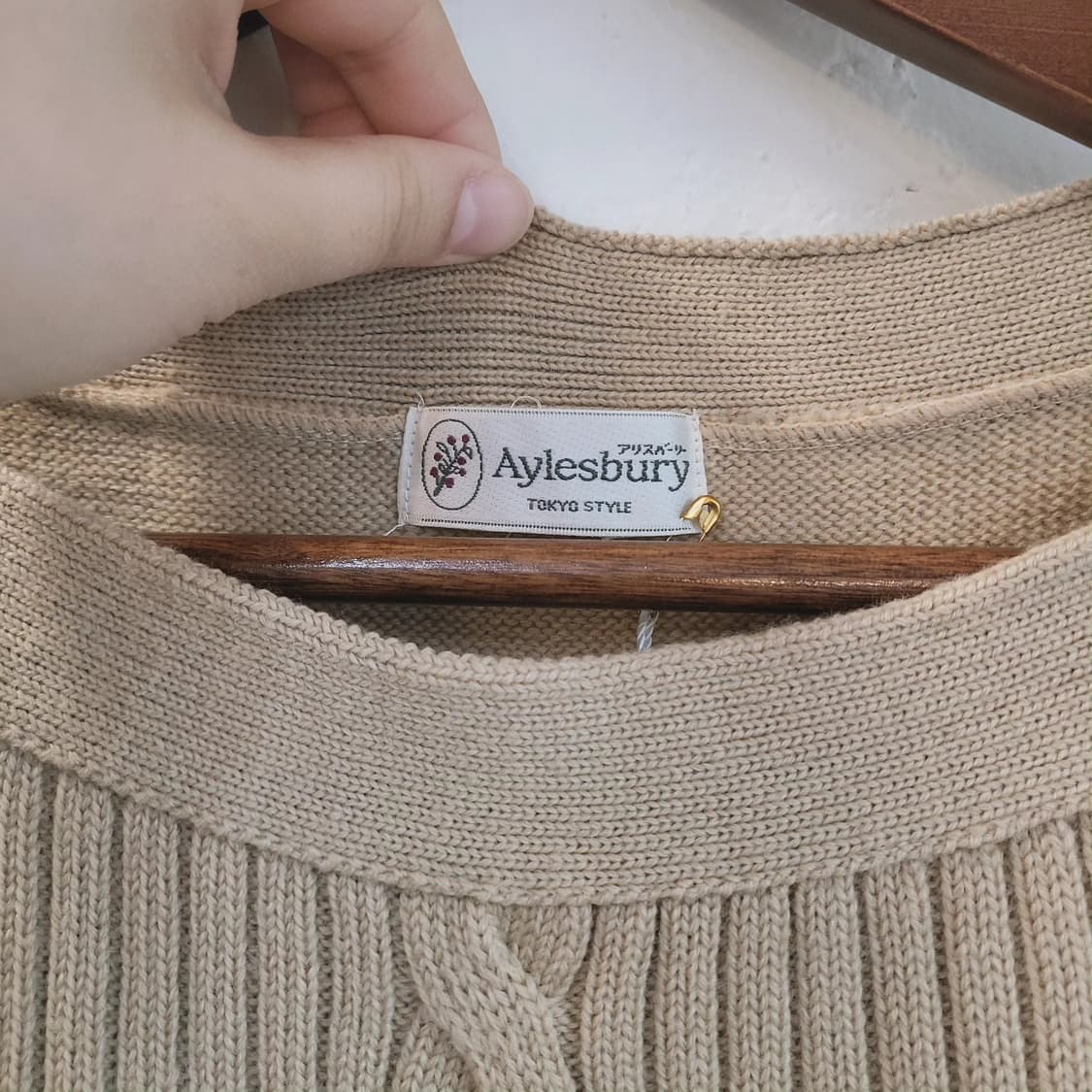 Aylesbury 보트넥 케이블니트 베스트 상품이미지5