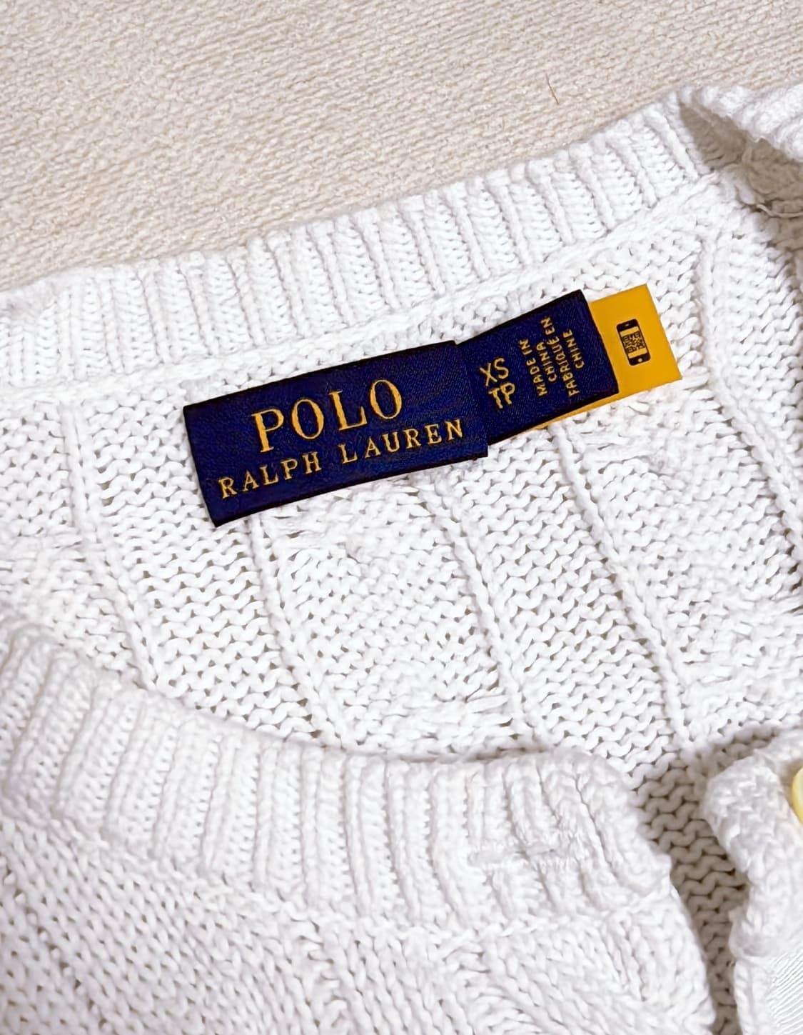 [새상품] 폴로랄프로렌 화이트 니트 가디건 XS 상품이미지2