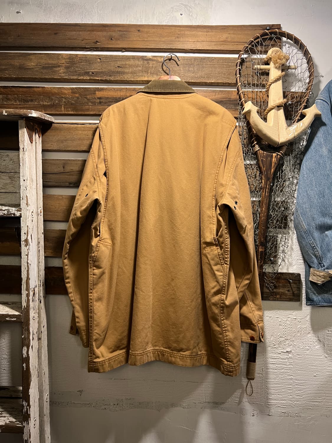 [2XL]L.L.Bean 엘엘빈 체크 라이닝 브라운 캔버스 초어 자켓 상품이미지9