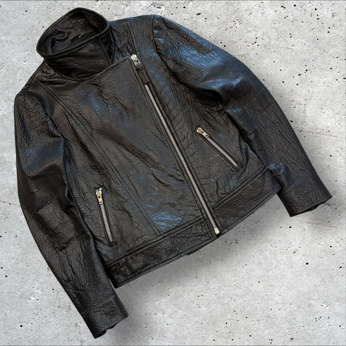[L] 맥케이지 양가죽 수입택 블랙 가죽 라이더 자켓 C658 상품이미지1