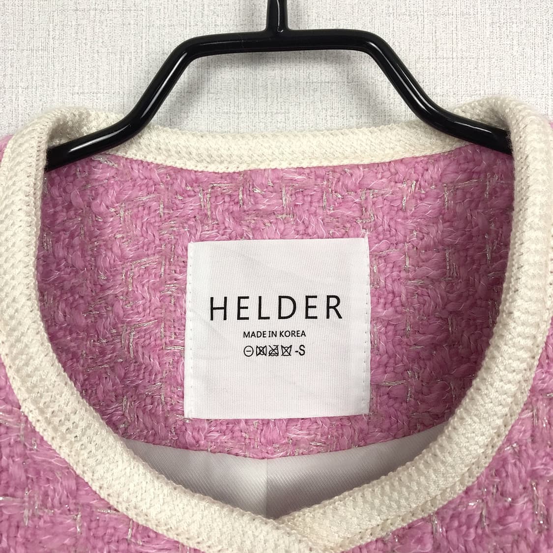 헬더 HELDER 트위드 자켓 핑크 여성S 상품이미지6