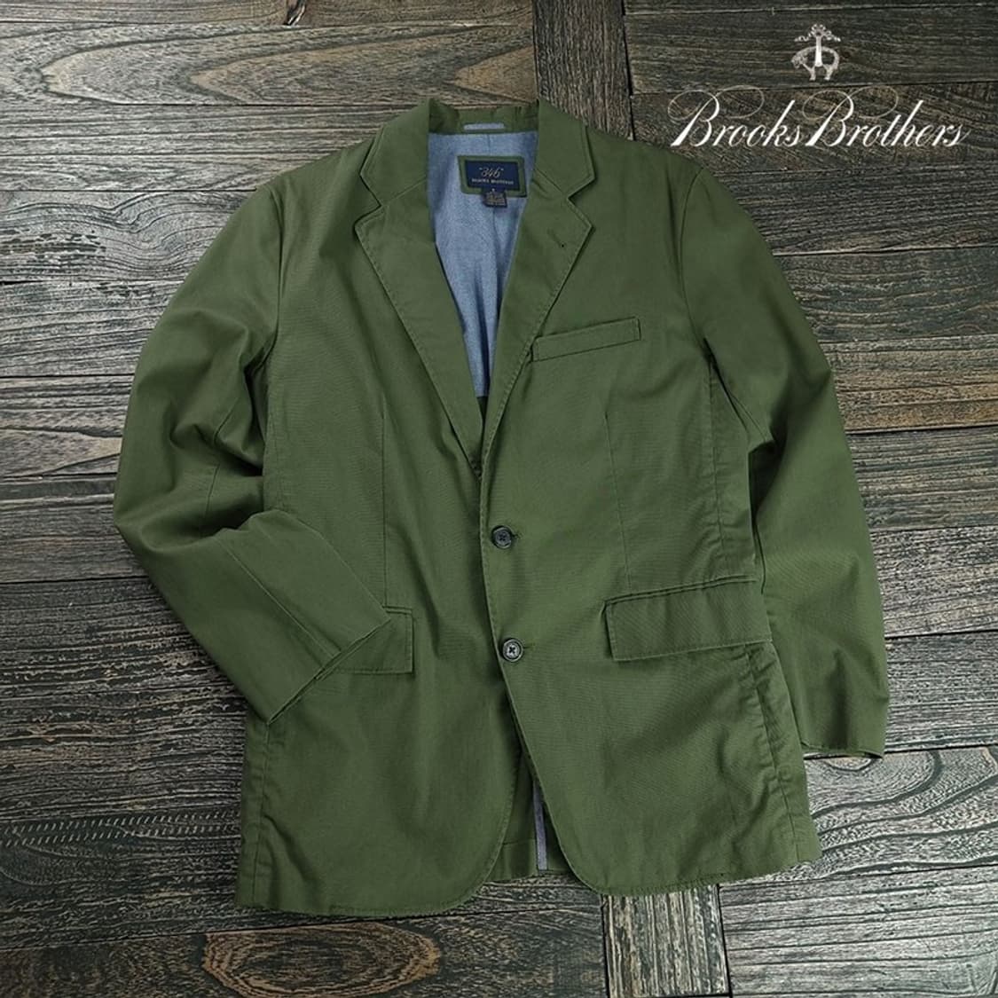 [브룩스브라더스] 빈티지 코튼 투버튼 블레이저 카키 M19929 상품이미지1
