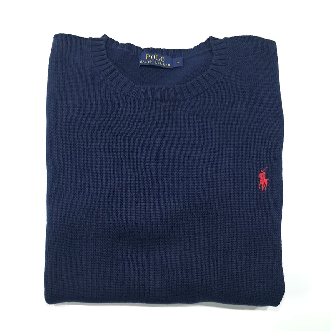 CL435 L 폴로 00s 코튼 레드포니 네이비 니트 스웨터 상품이미지8